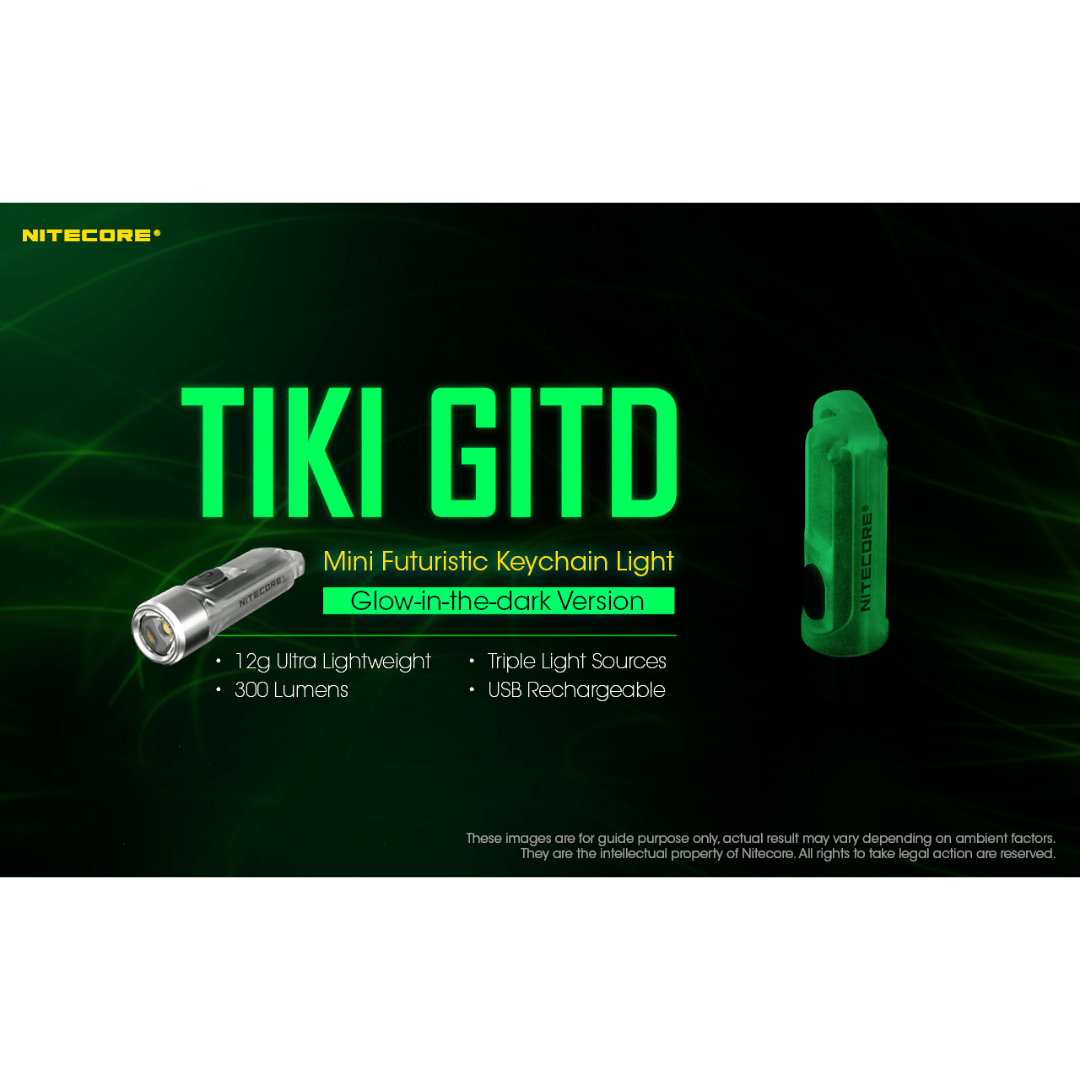 Nitecore TIKI 300 Lumen GITD Flashlight