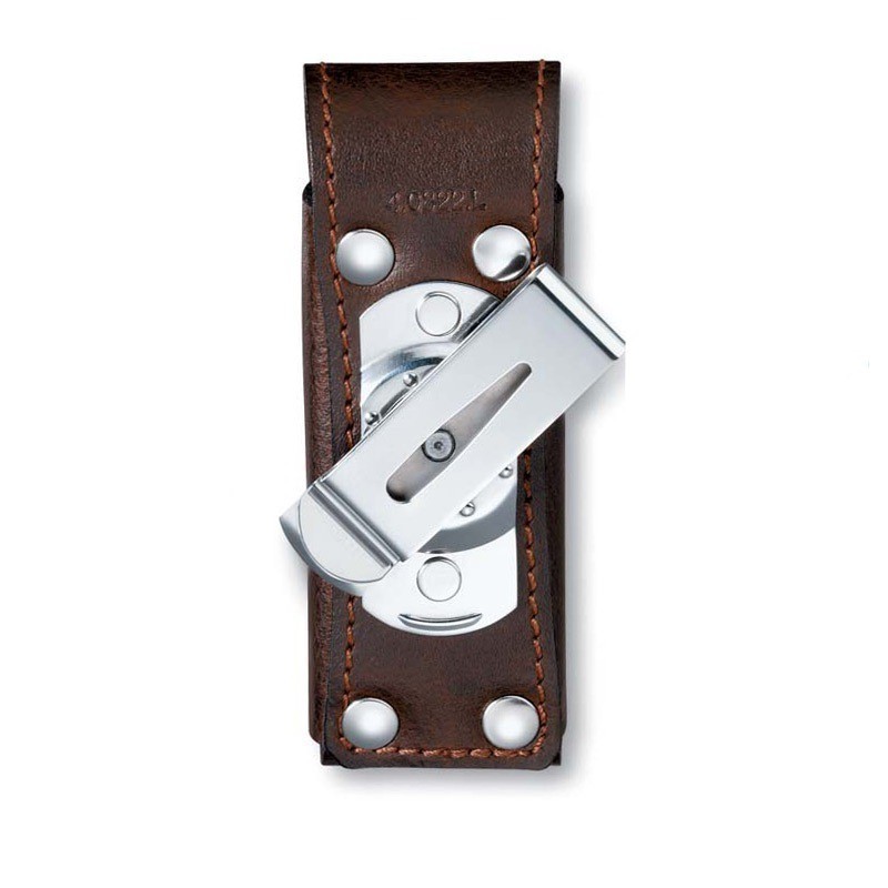 Victorinox Leather Pouch Brown w Rotating Clip for SwissTool Spirit 4.0822.L1