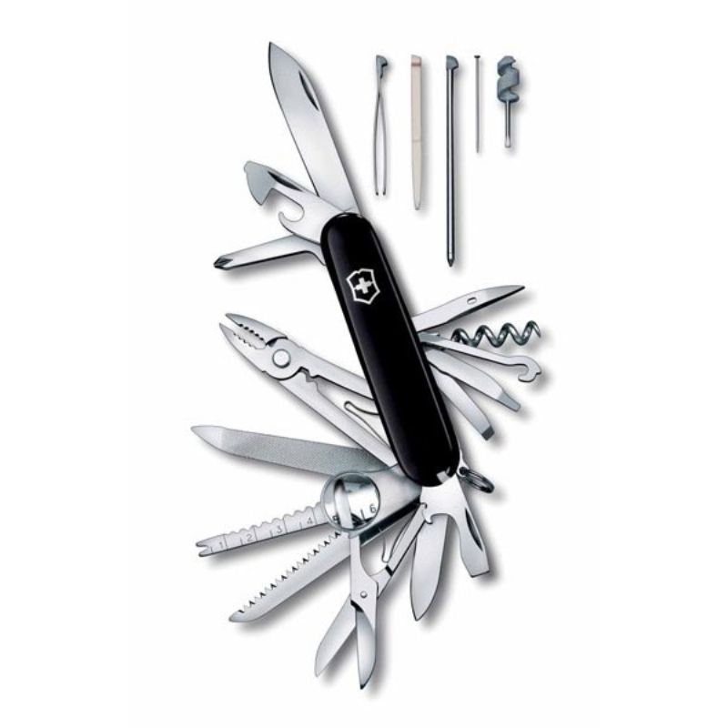 Victorinox Swiss Champ Multitool Pocket Knife 1.6795.3 (Black)