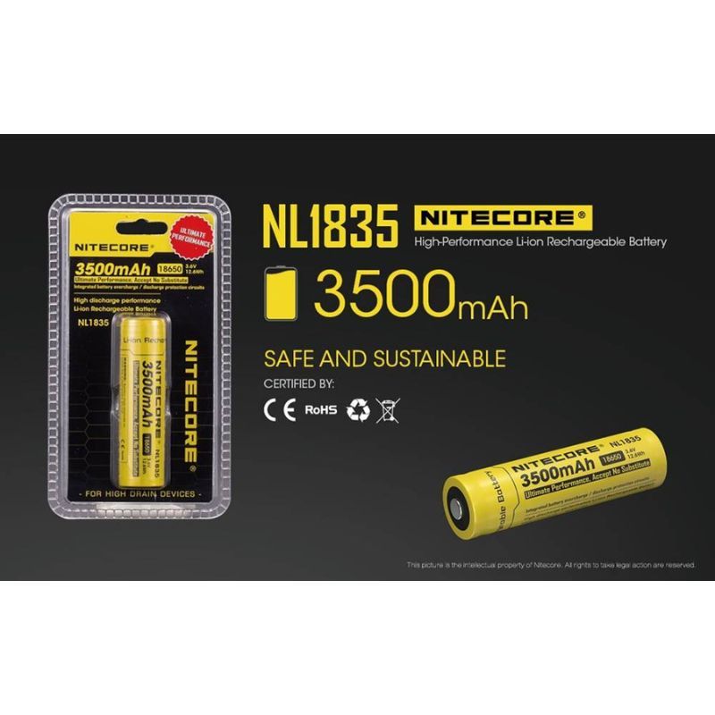 Nitecore NL1835 35000mAh Rechargable 18650 Battery