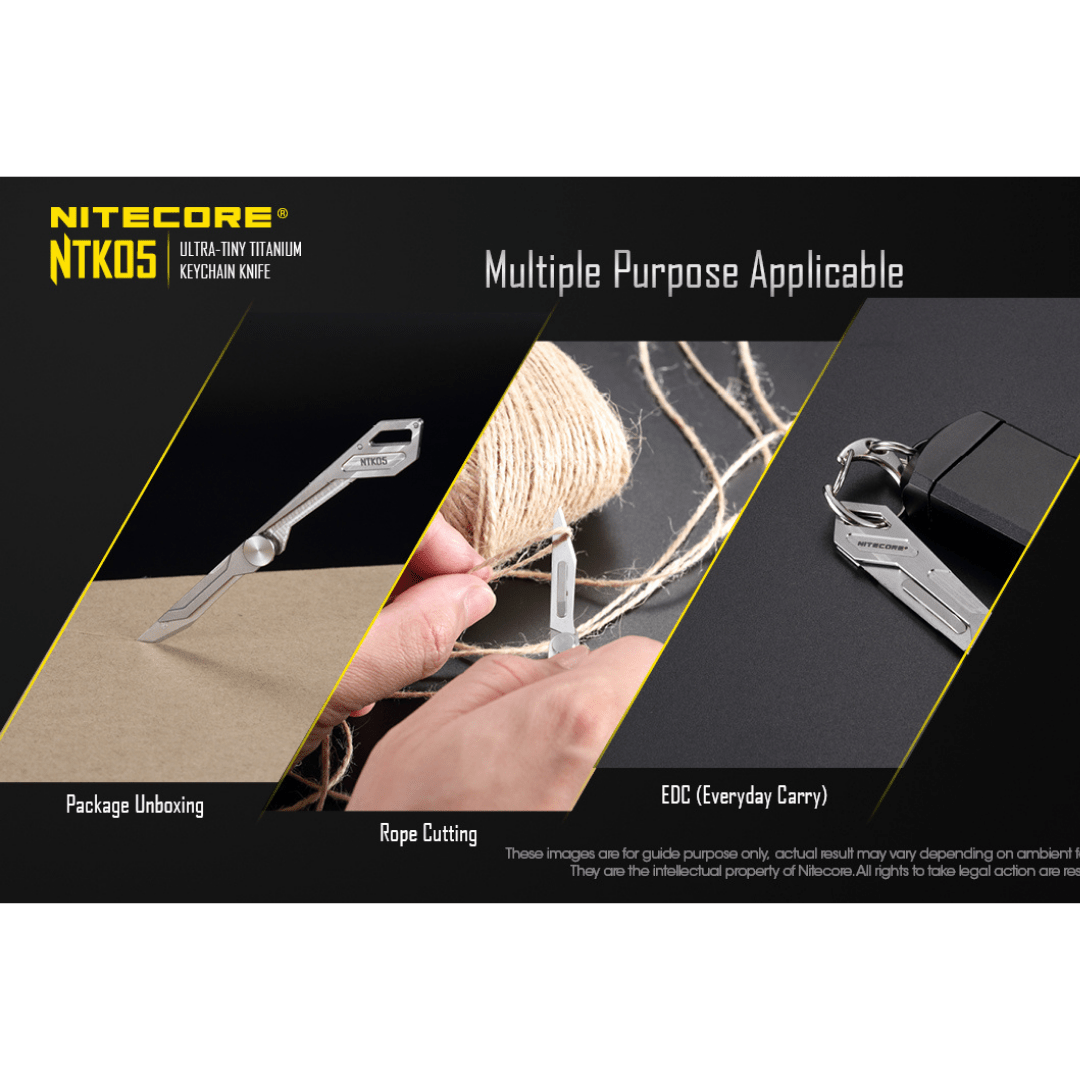Nitecore NTK05 Titanium Folding Keychain Knife