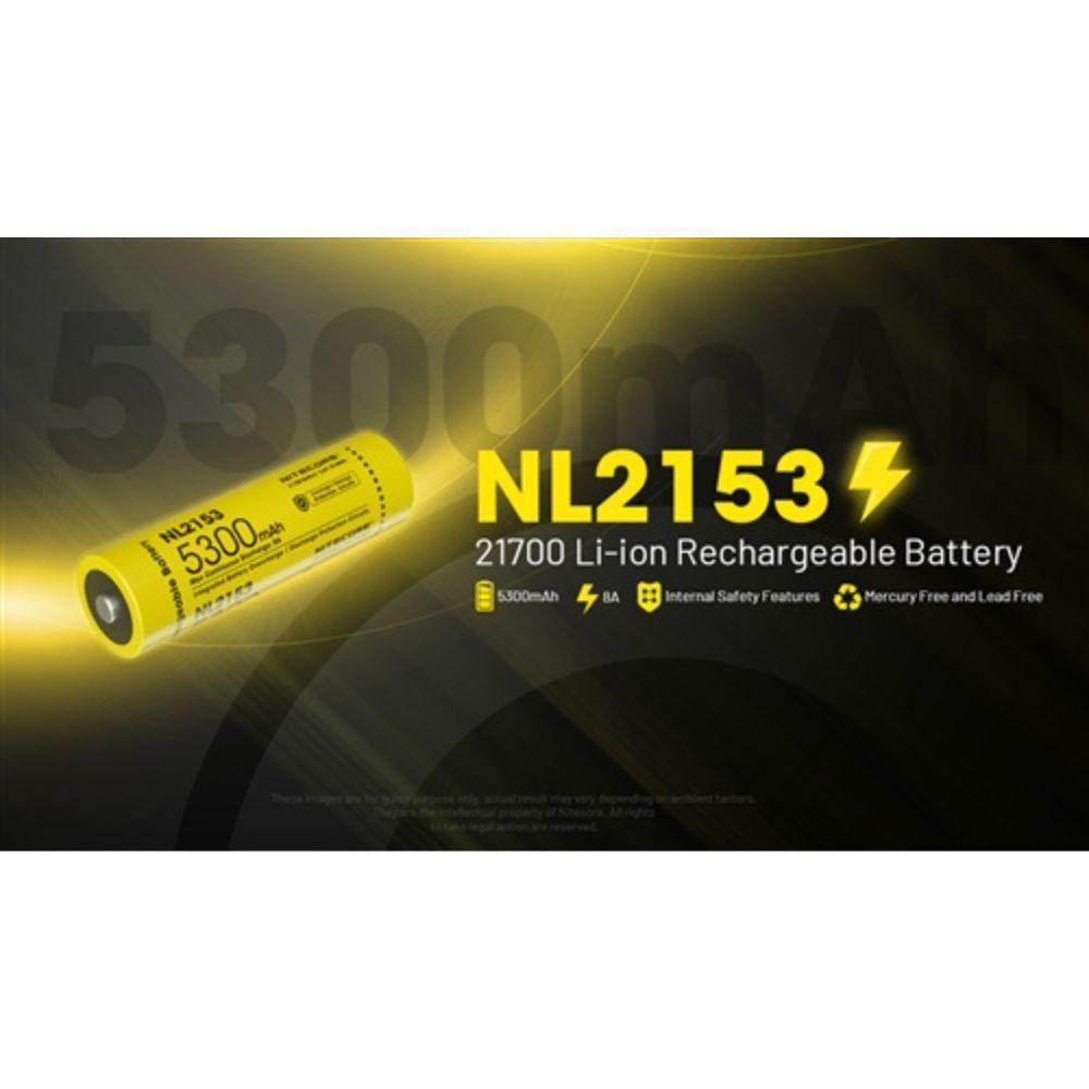 Nitecore NL2153 5300mAh Rechargeable 21700 Battery