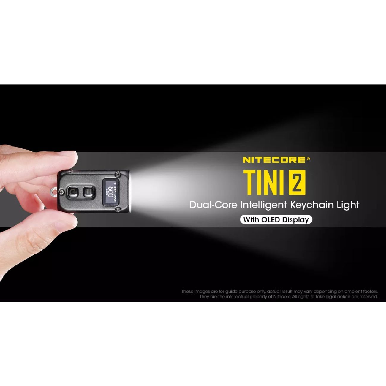 Nitecore TINI 2 Black 500 Lumens Keychain Flashlight