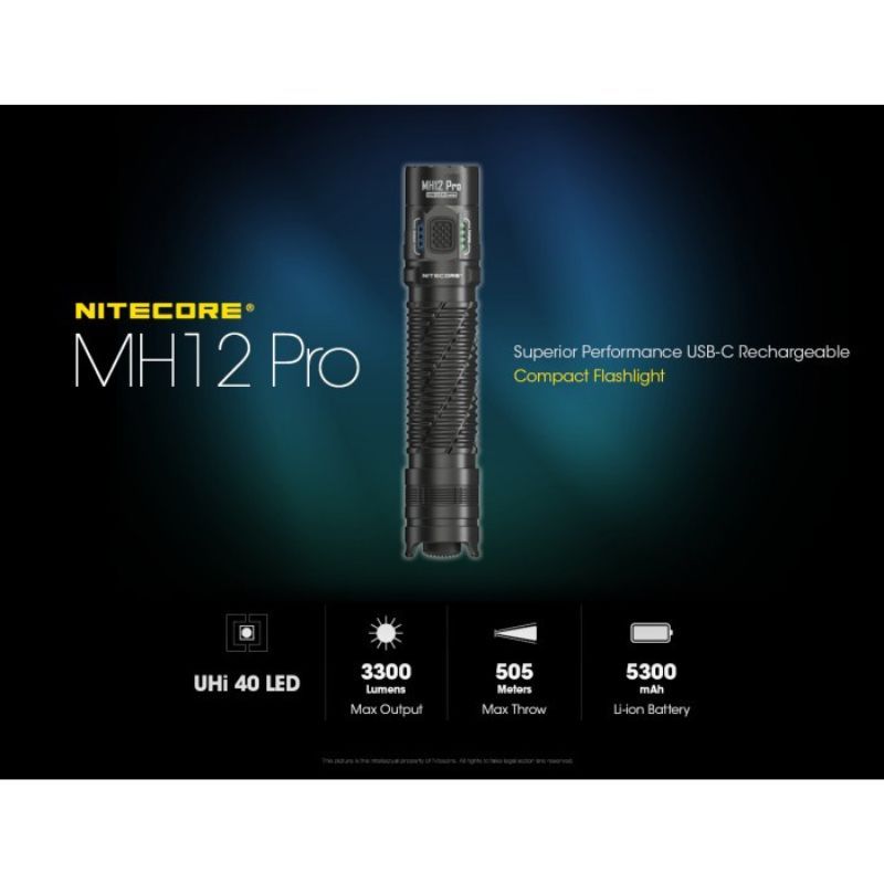 Nitecore MH12 Pro Nitelab UHi 3300 Lumen Flashlight