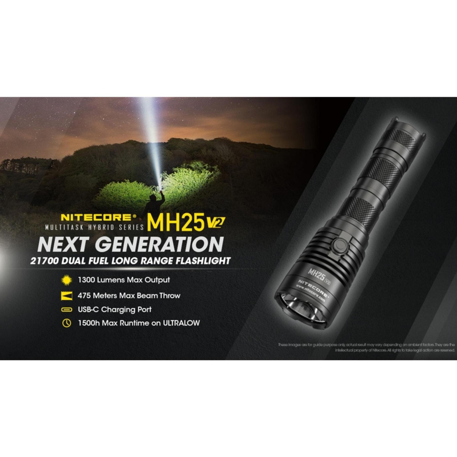 Nitecore MH25 V2 1300 Lumen Flashlight