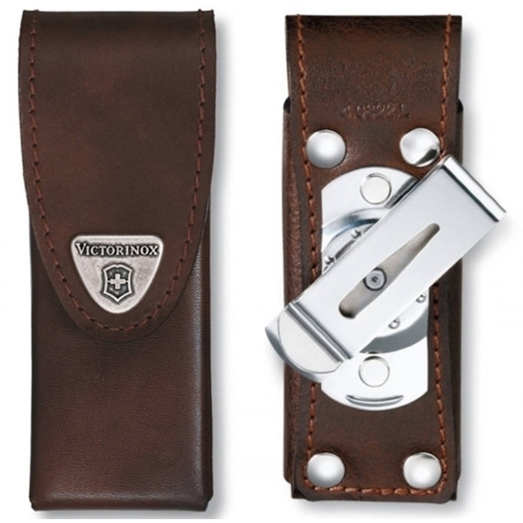Victorinox Leather Pouch Brown w Rotating Clip for SwissTool Spirit 4.0822.L1