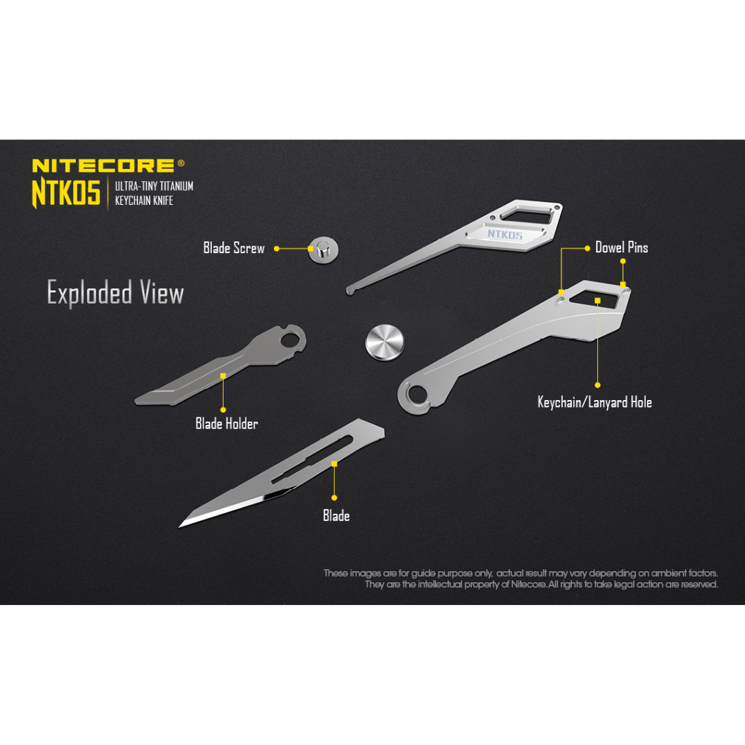 Nitecore NTK05 Titanium Folding Keychain Knife