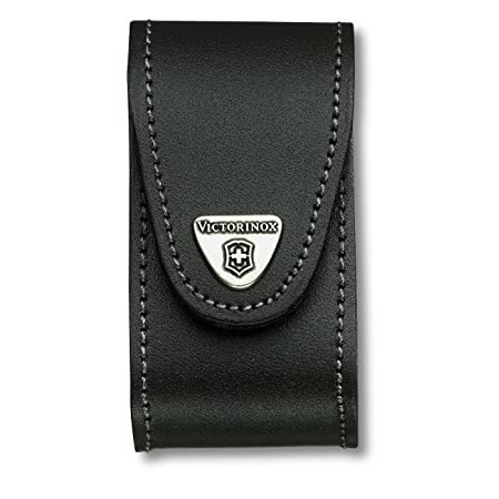 Victorinox Leather Pouch Black 5-8 Layers w Rotating Clip 4.0521.31
