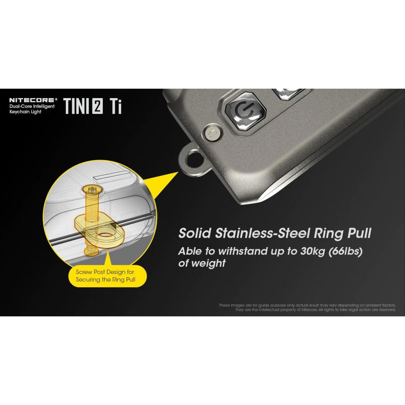 Nitecore TINI 2 Titanium 500 Lumen Keychain Flashlight