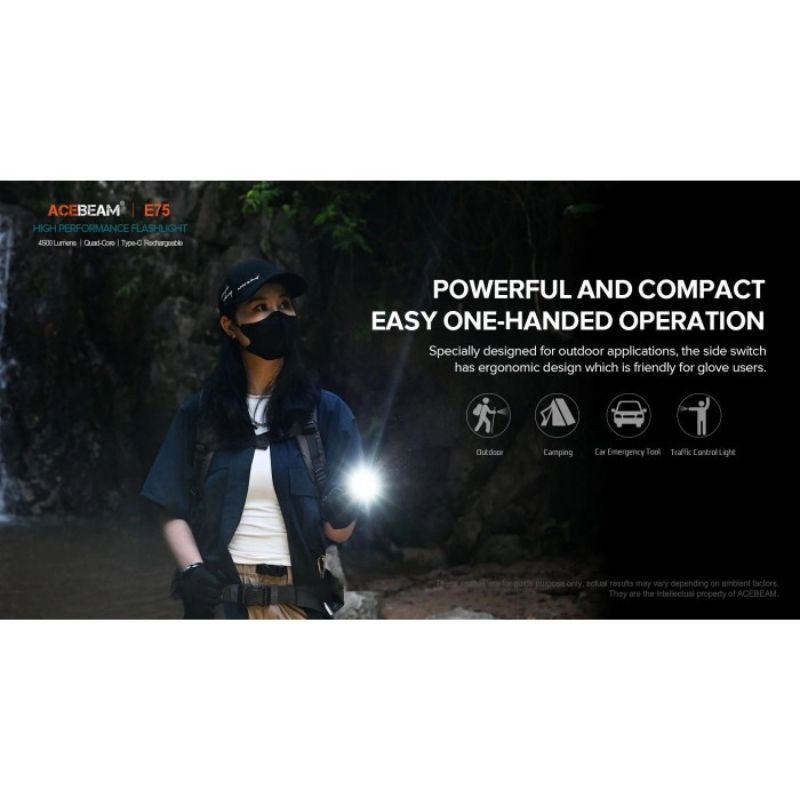 Acebeam E75 6500 Lumen CW EDC Flashlight