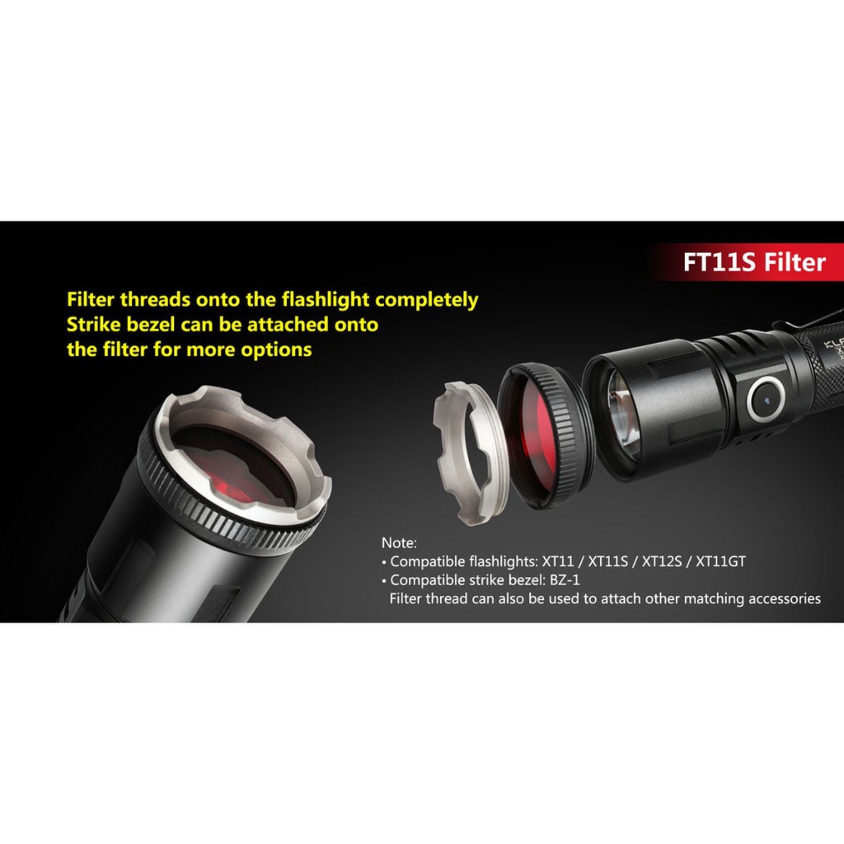 Klarus FT11S Flashlight Filter