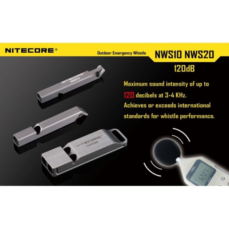 Nitecore NWS10 Titanium Alloy 120db Whistle