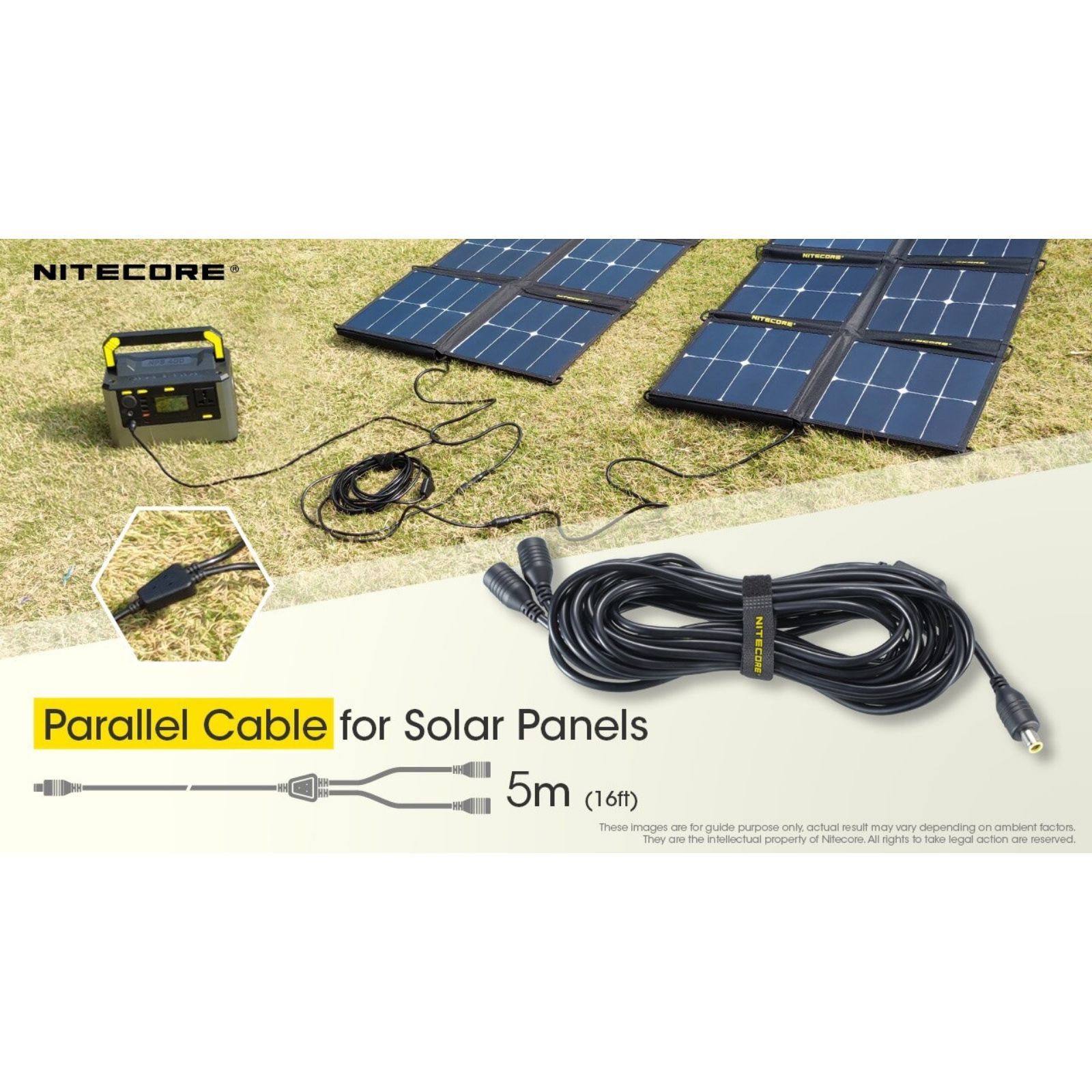 Nitecore 5m Parallel Cable for Solar Panels