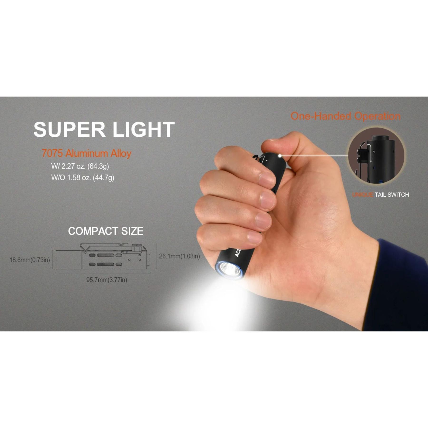Acebeam Rider RX Al 650L 219F 5000K Flashlight