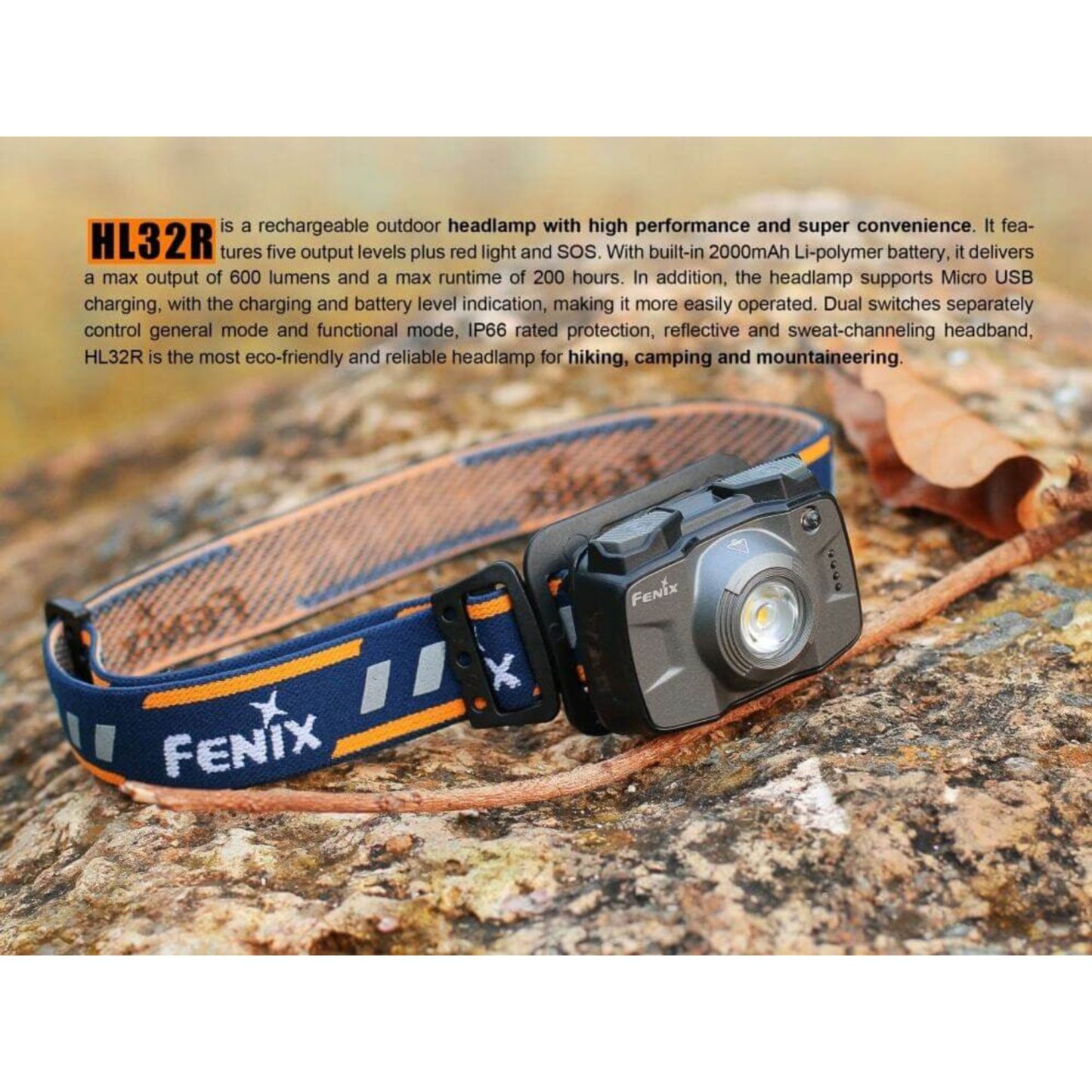Fenix HL32R 600 Lumen Rechargeable LED