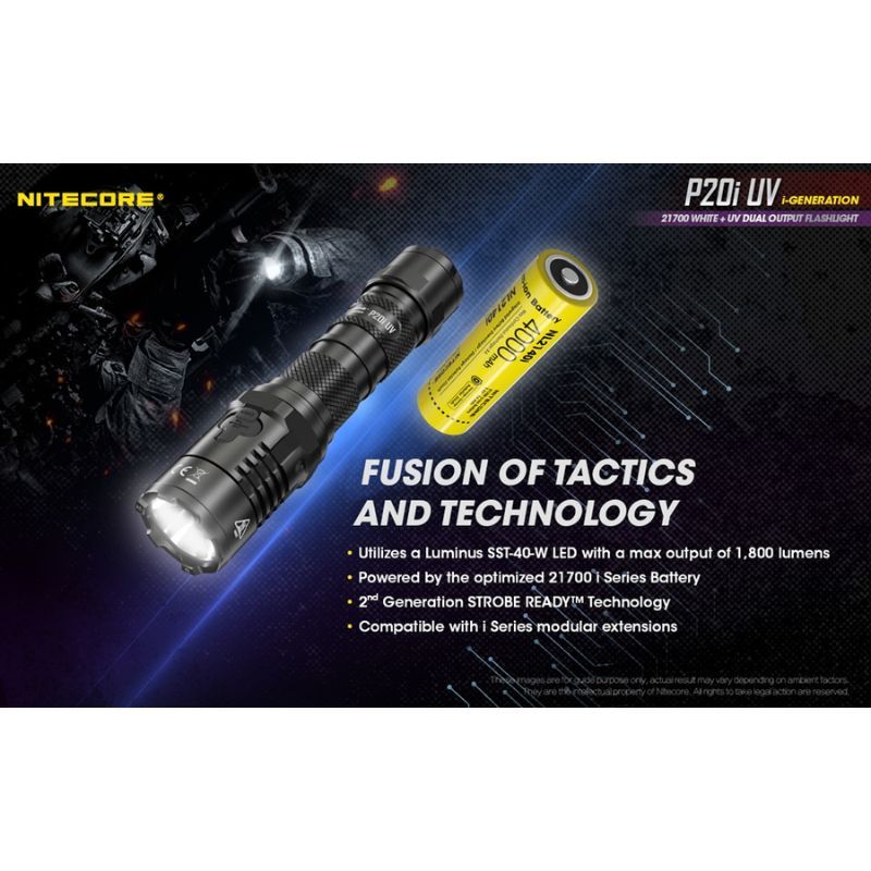 Nitecore P20i UV 1800 Lumen Flashlight