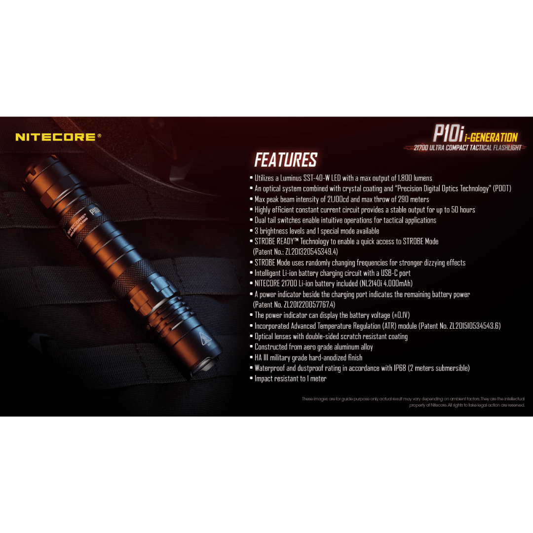 Nitecore P10i 1800 Lumens Flashlight