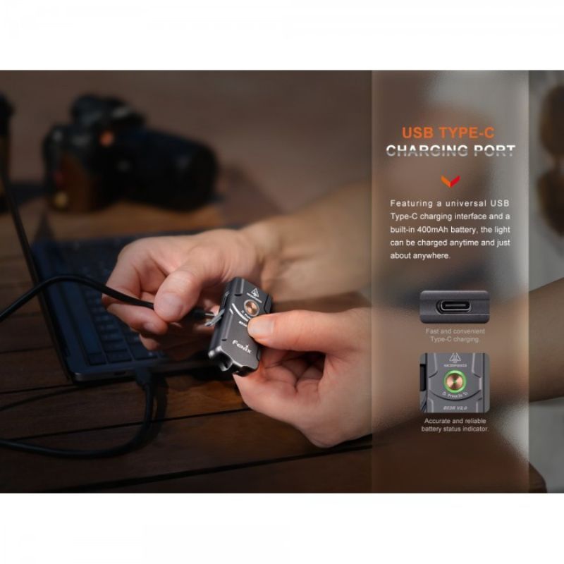Fenix E03R V2.0 Limited Festive Edition Rose Red 500 Lumen Keychain Flashlight