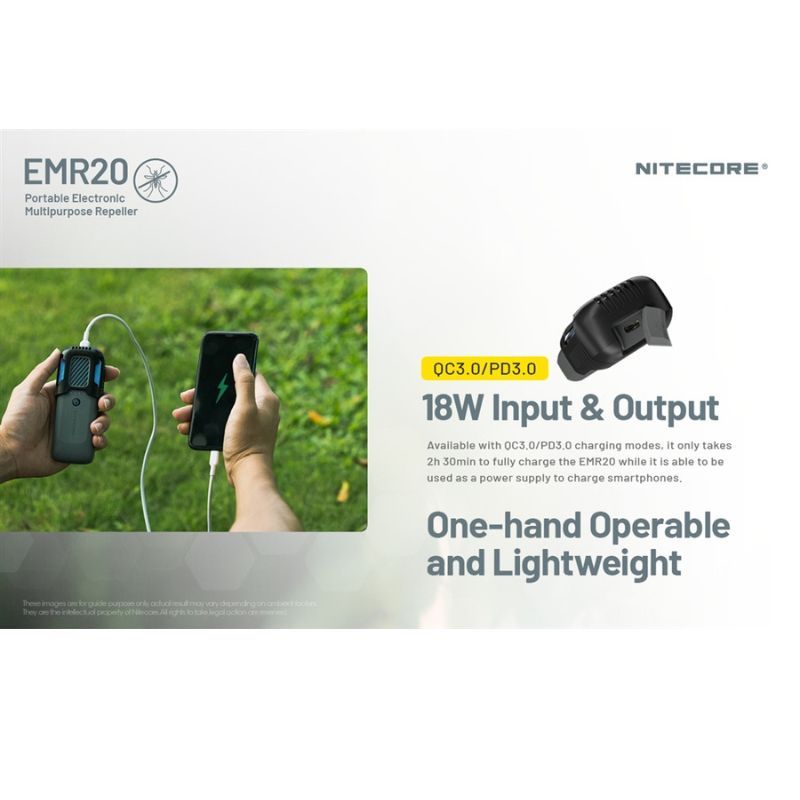 Nitecore EMR20 Rechargable Mosquito Repeller And Power Bank