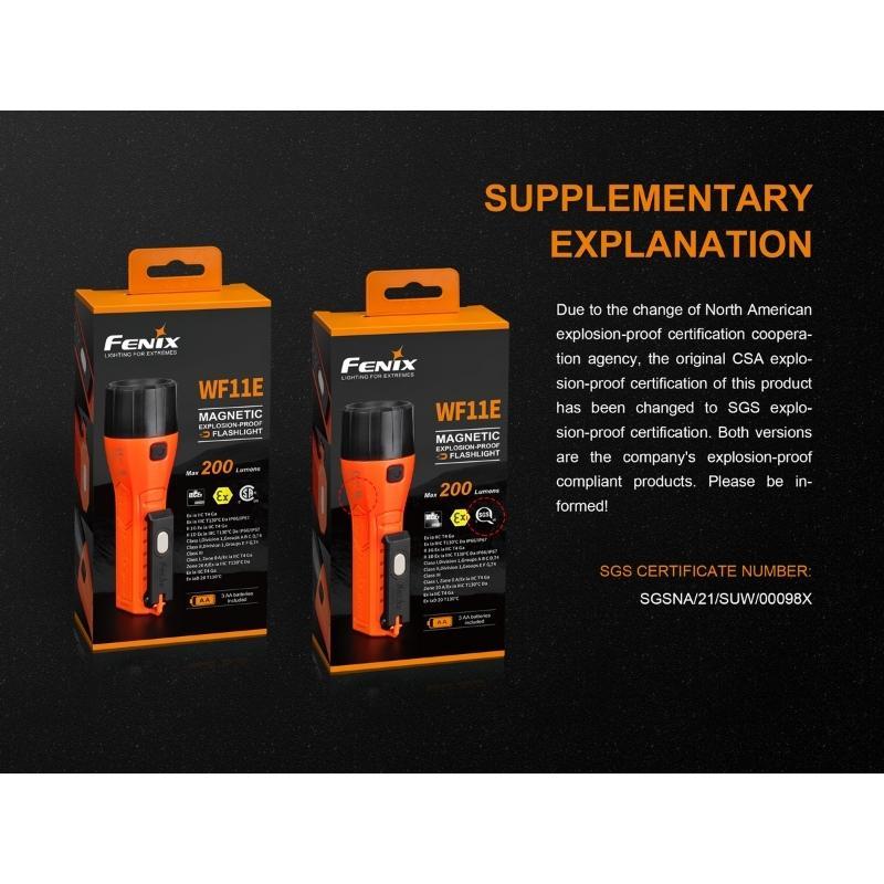 Fenix WF11E 200 Lumen Flashlight