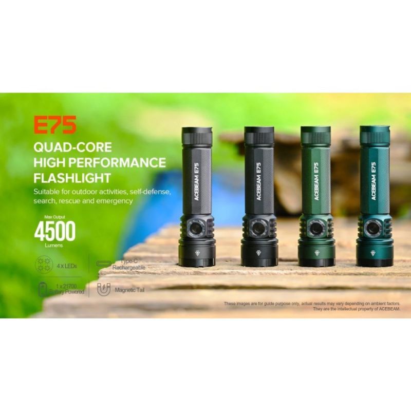 Acebeam E75 6500 Lumen CW EDC Flashlight