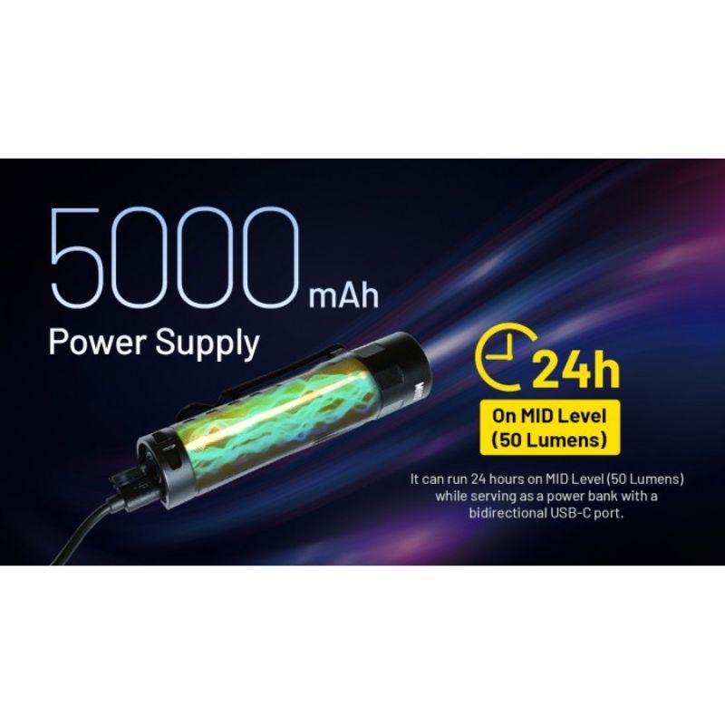 Nitecore MH15 Luminus LED 2000 Lumen 2 in 1 Rechargable Flashlight