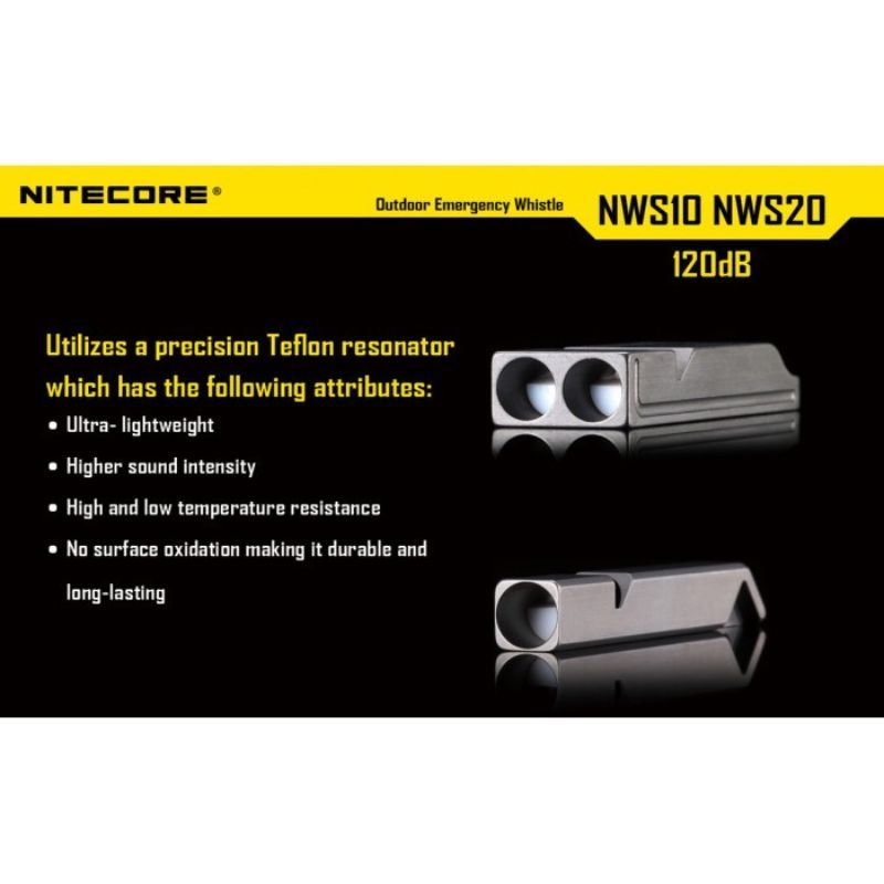 Nitecore NWS10 Titanium Alloy 120db Whistle