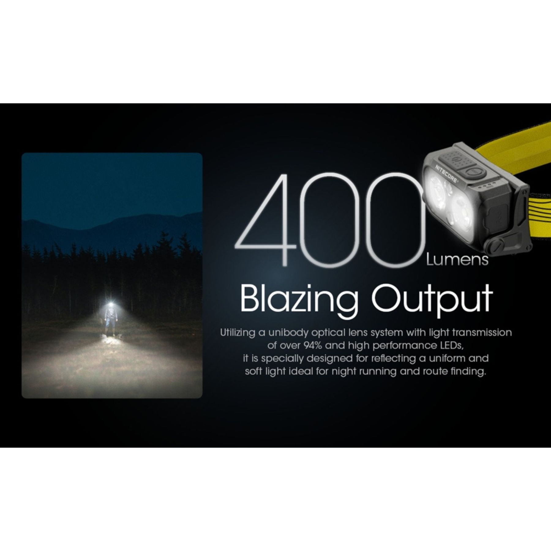 Nitecore NU25 400 Lumen Ultralight Rechargable Headlamp