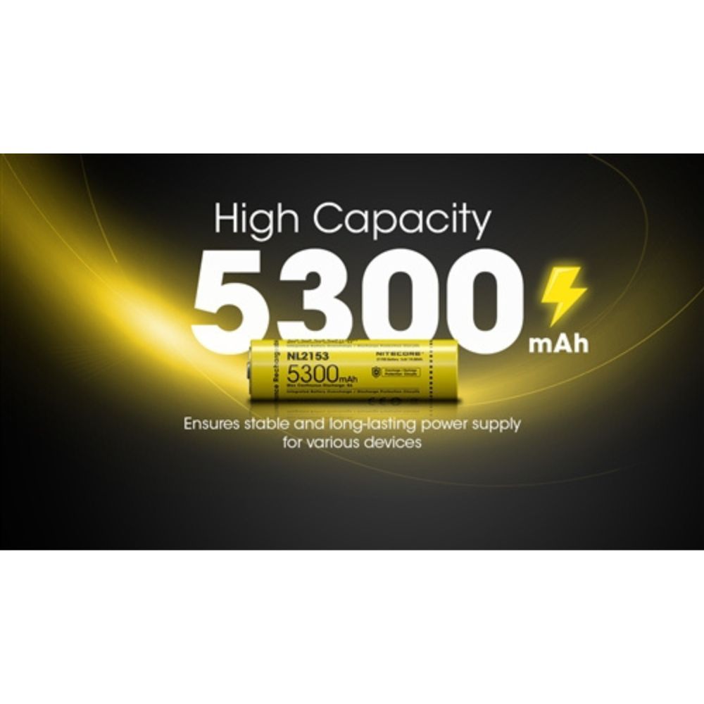 Nitecore NL2153 5300mAh Rechargeable 21700 Battery