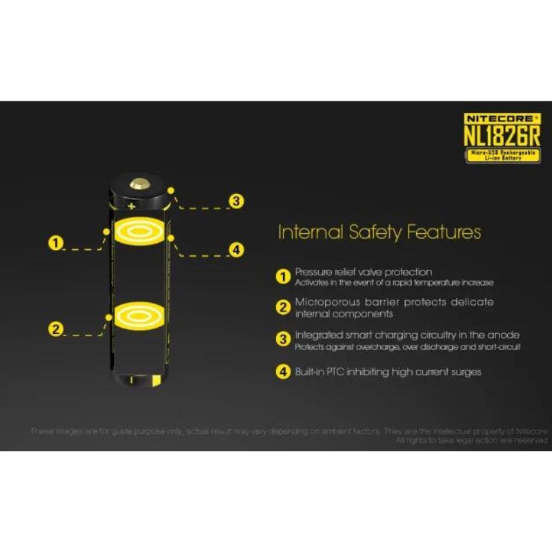 Nitecore NL1826R Battery 3.6V Type C