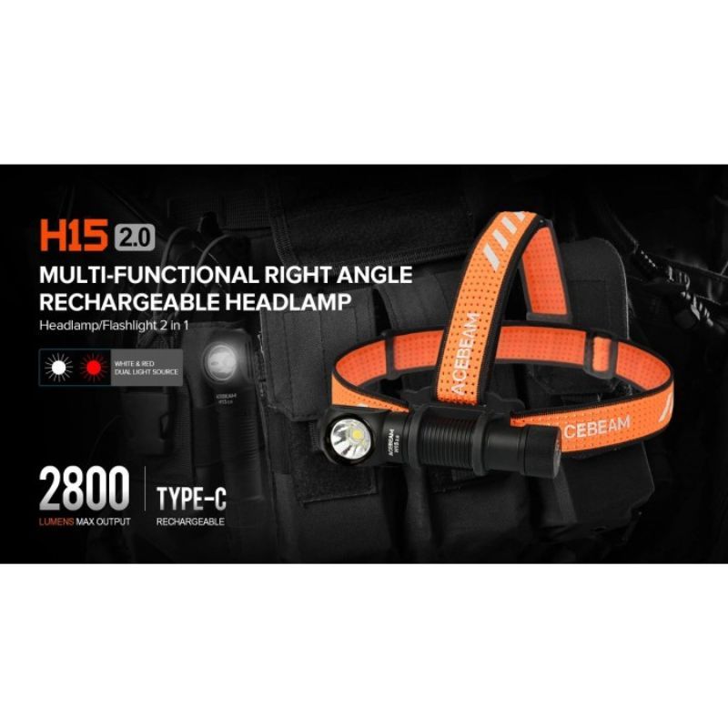 Acebeam H15 2.0 CW LED 2800 Lumen Headlamp