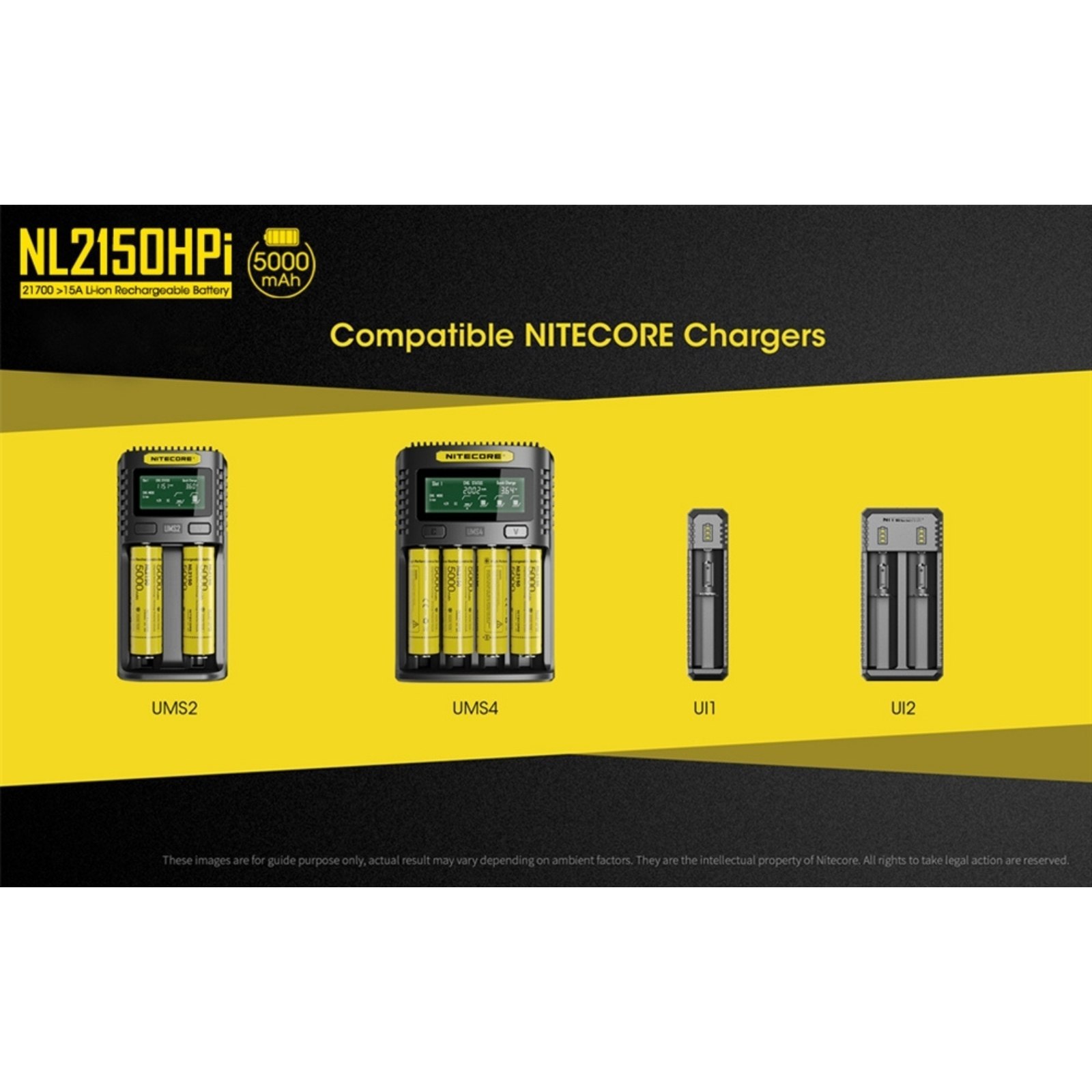 Nitecore NL2150HPI 5000mAh Rechargeable 21700i Battery