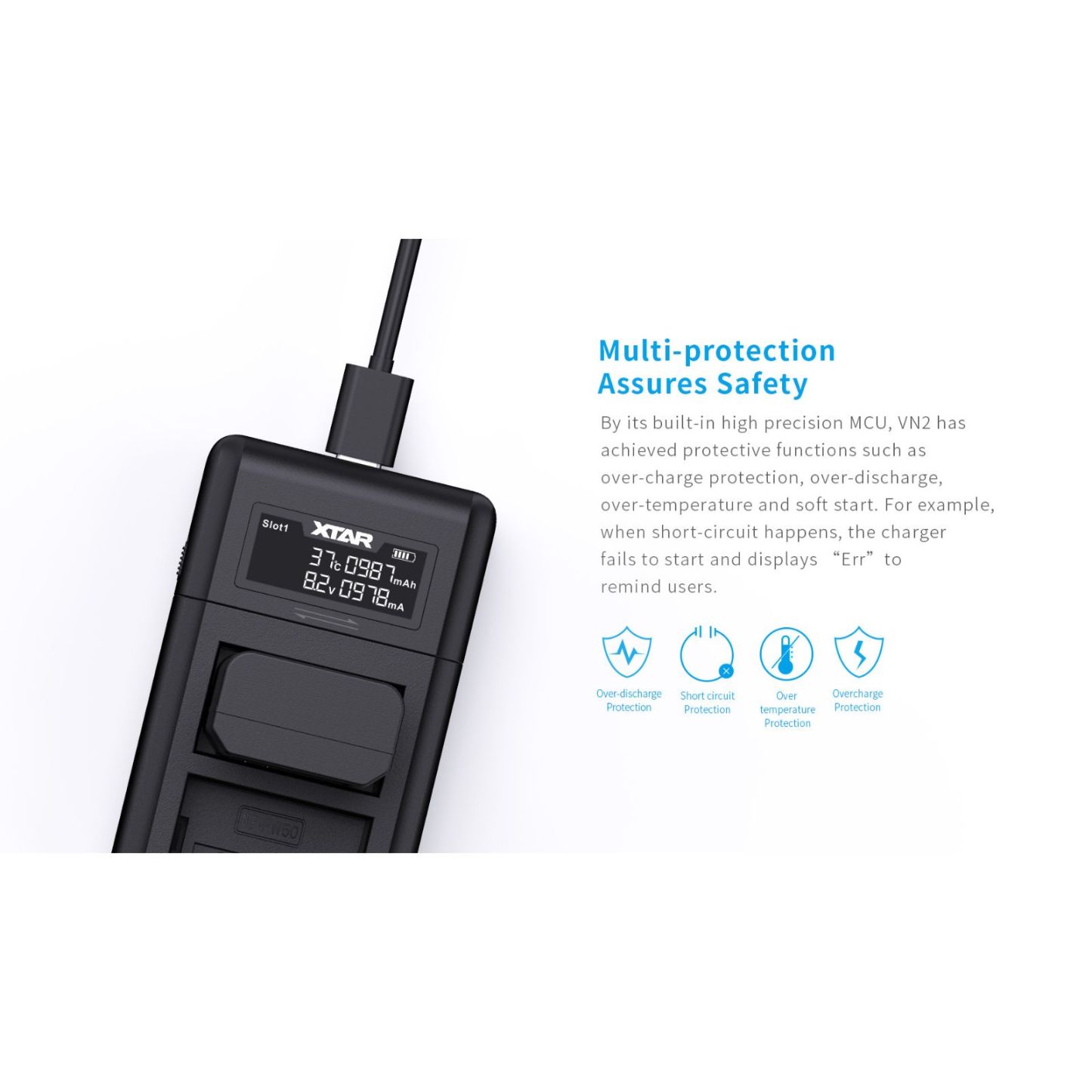 XTAR VN2 Camera Battery Charger