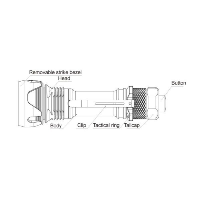 Mankerlight Striker Copper Cu 2300L Flashlight