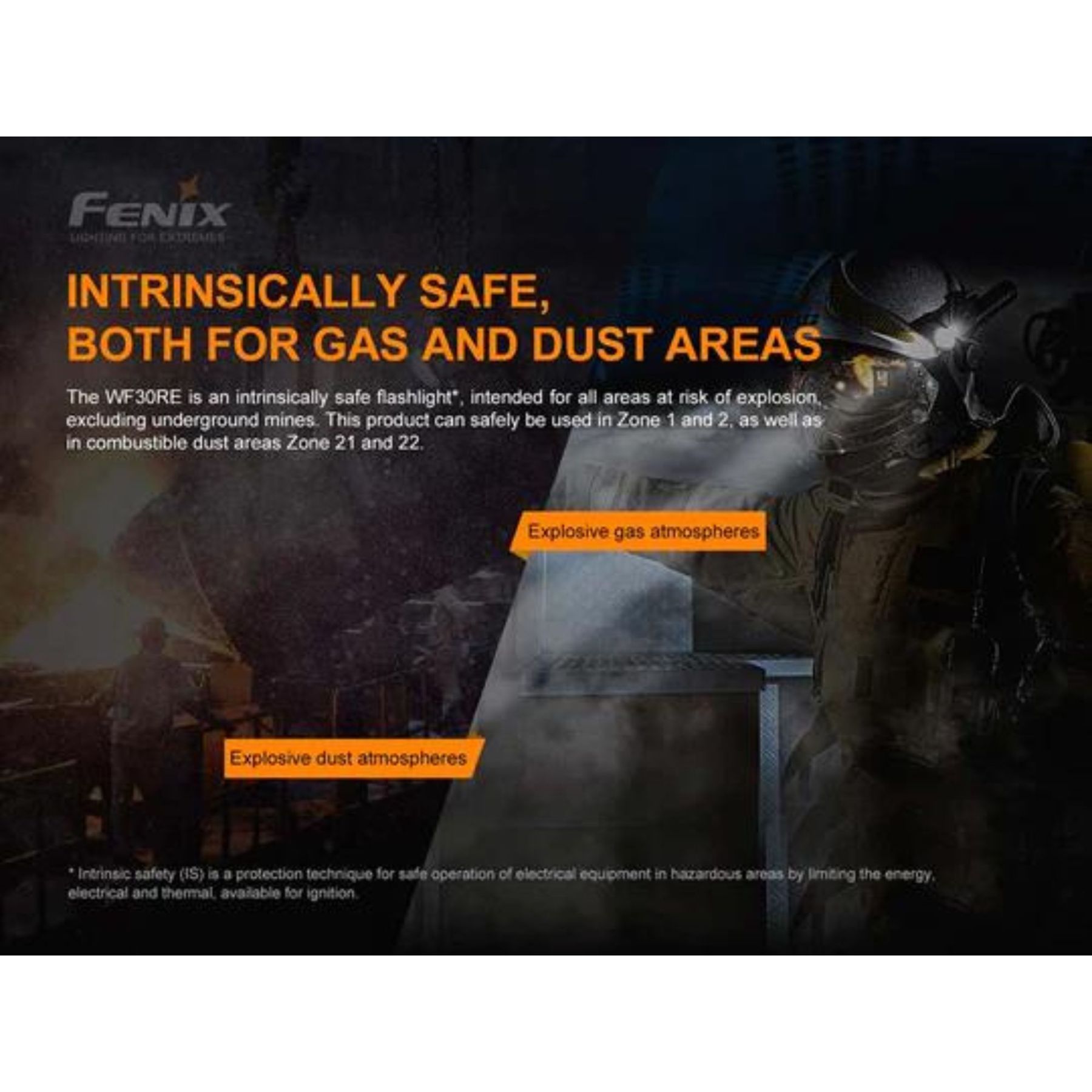 Fenix WF30RE 280 Lumen Intrinsically Safe Flashlight