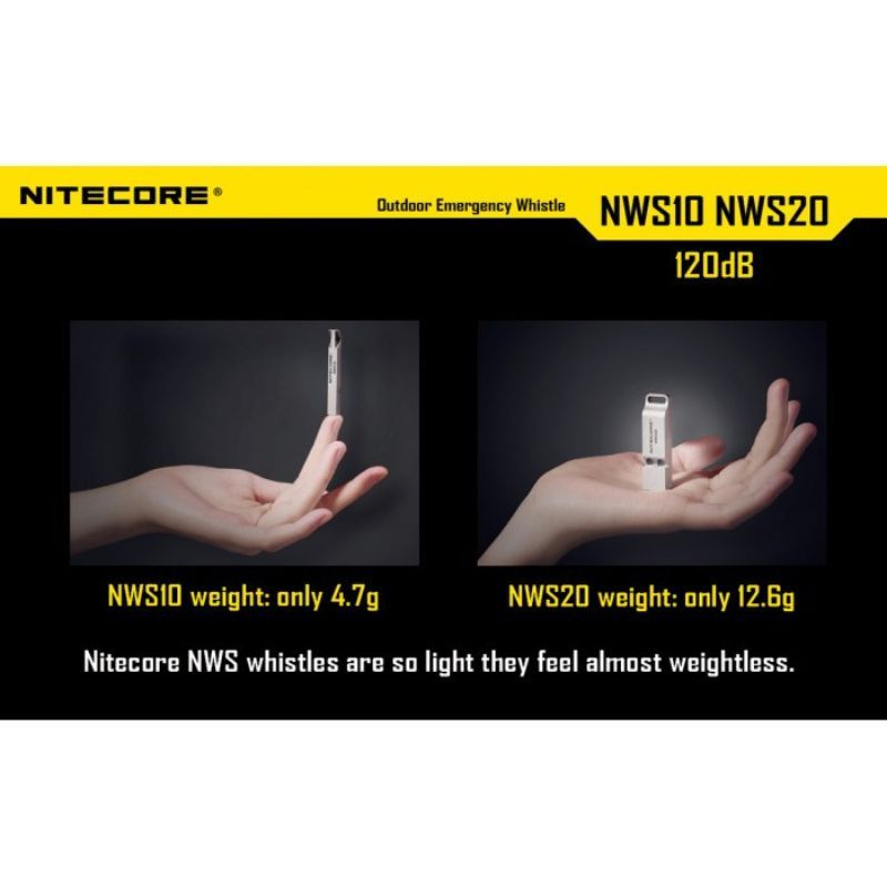 Nitecore NWS10 Titanium Alloy 120db Whistle