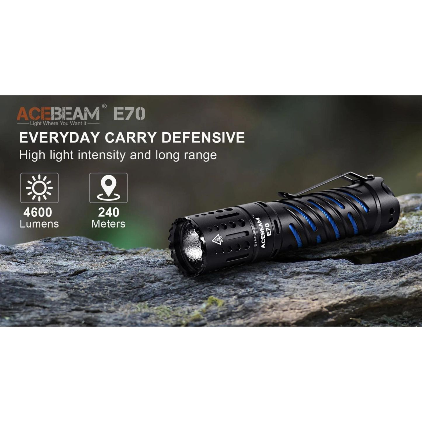 Acebeam E70 6500K 4600L Flashlight