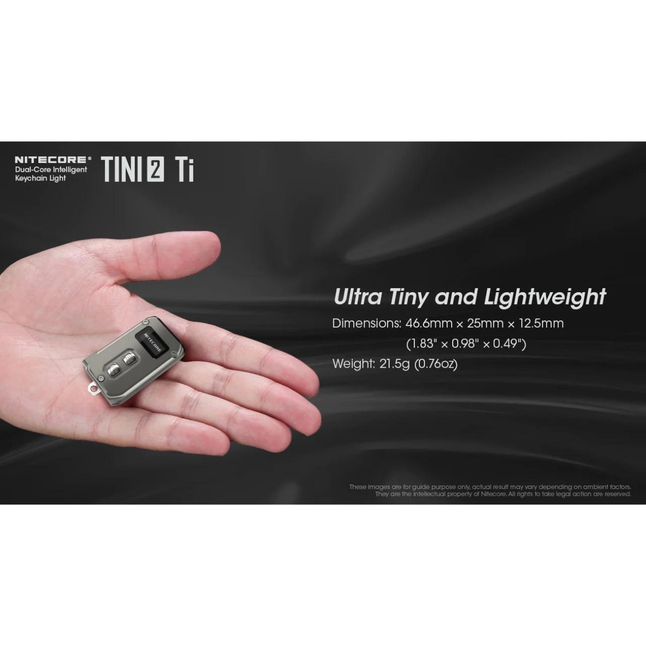 Nitecore TINI 2 Titanium 500 Lumen Keychain Flashlight