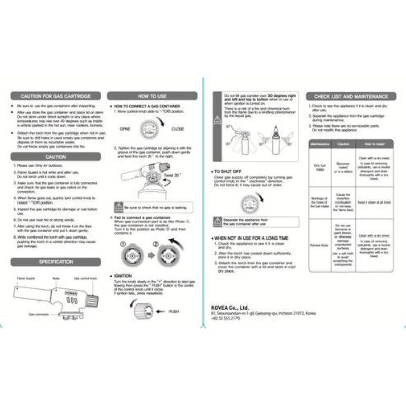 Kovea OCTA Gas Blow Torch