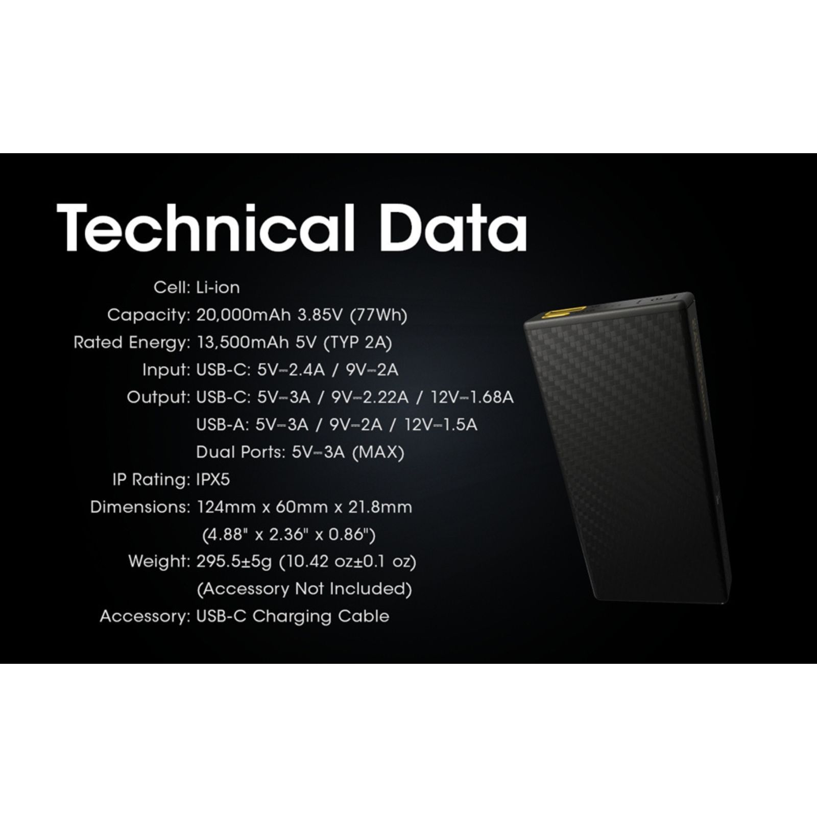 Nitecore Carbo 2000 20000mAh Power Bank