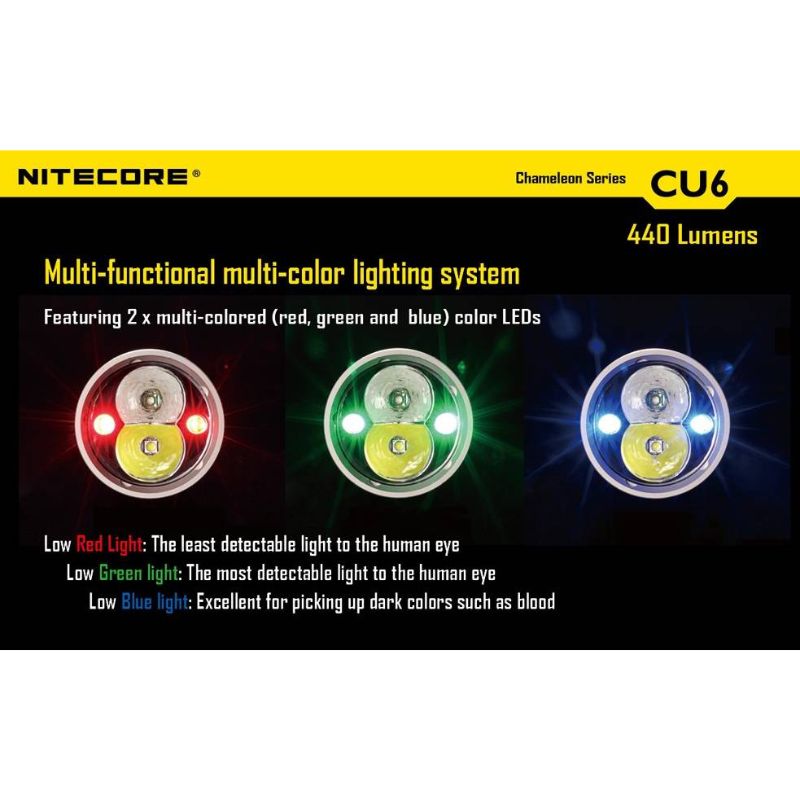 Nitecore CU6 440 Lumen Chameleon UV Flashlight