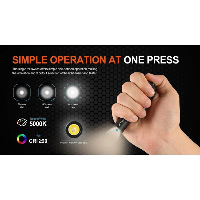 Acebeam Pokelit 219F LED 550 Lumen Flashlight