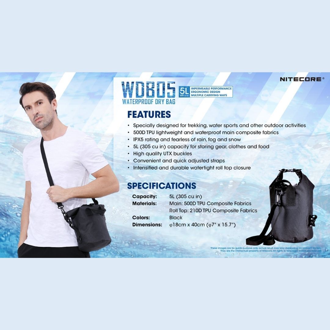 Nitecore WDB05 Waterproof Dry Bag (5L)