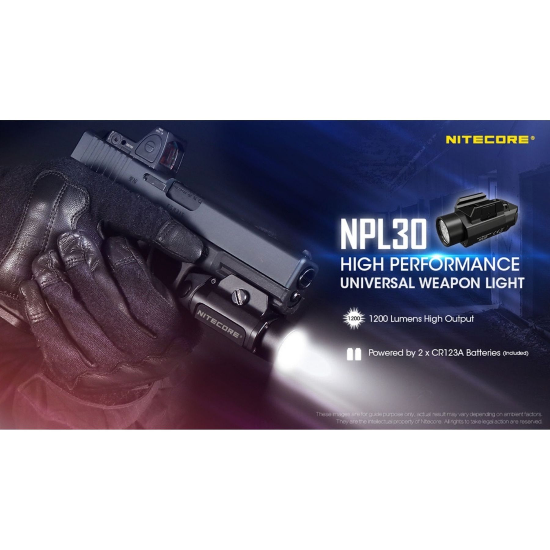 Nitecore NPL30 1200 Lumen Rail Mount Flashlight