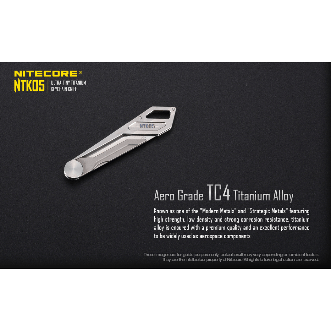 Nitecore NTK05 Titanium Folding Keychain Knife