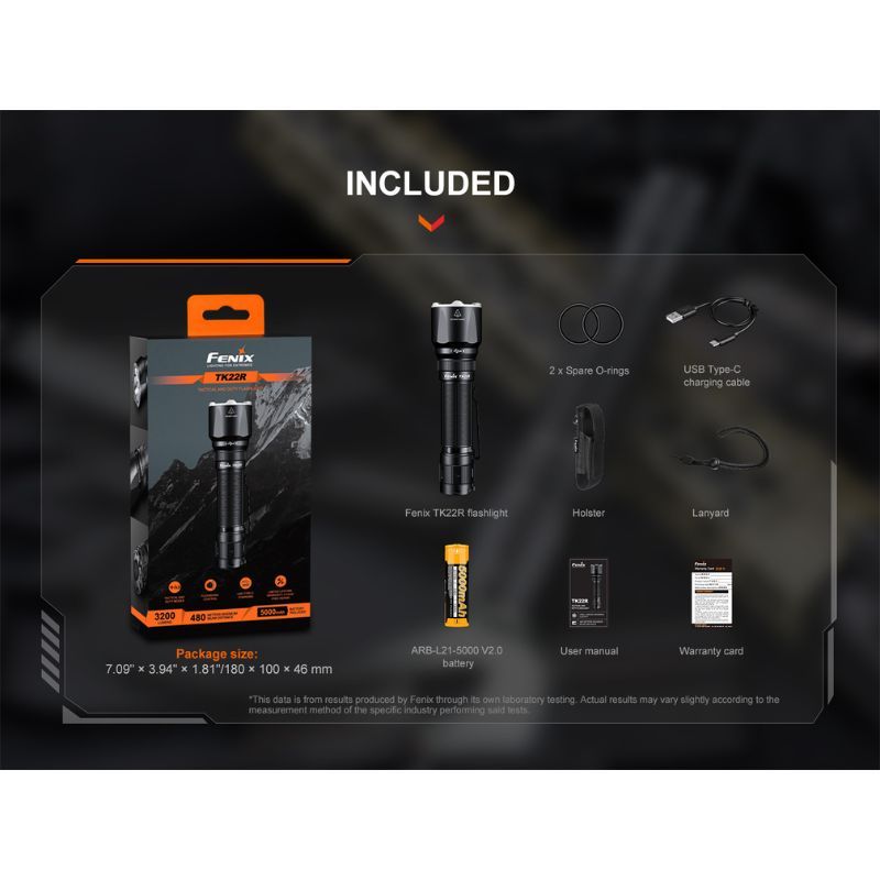 Fenix TK22R 3200 Lumen Flashlight