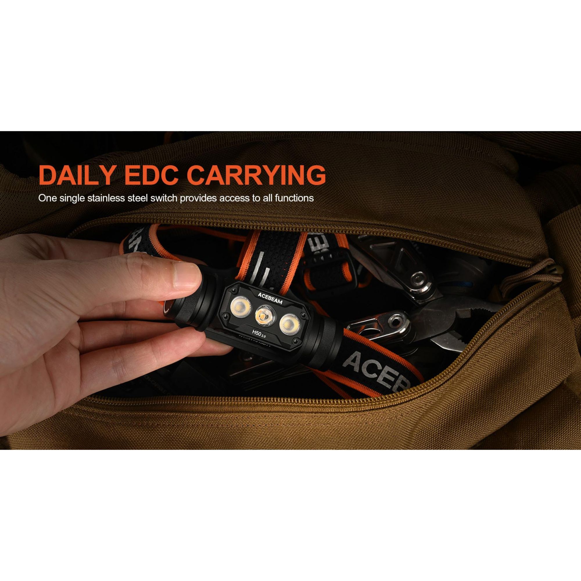 Acebeam H50 2.0 5000K 18650 2000L Headlamp