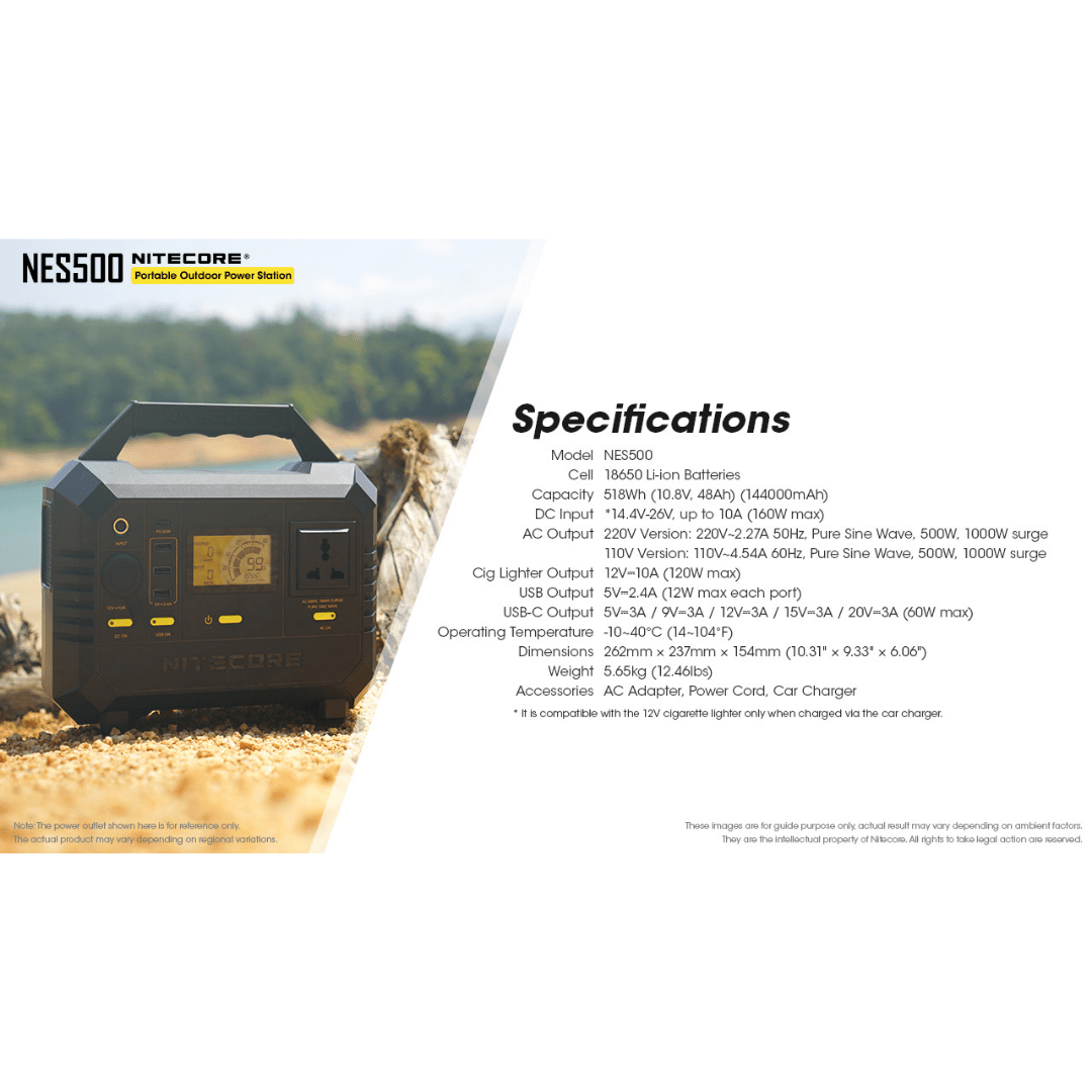 Nitecore NES500 Portable Power Station