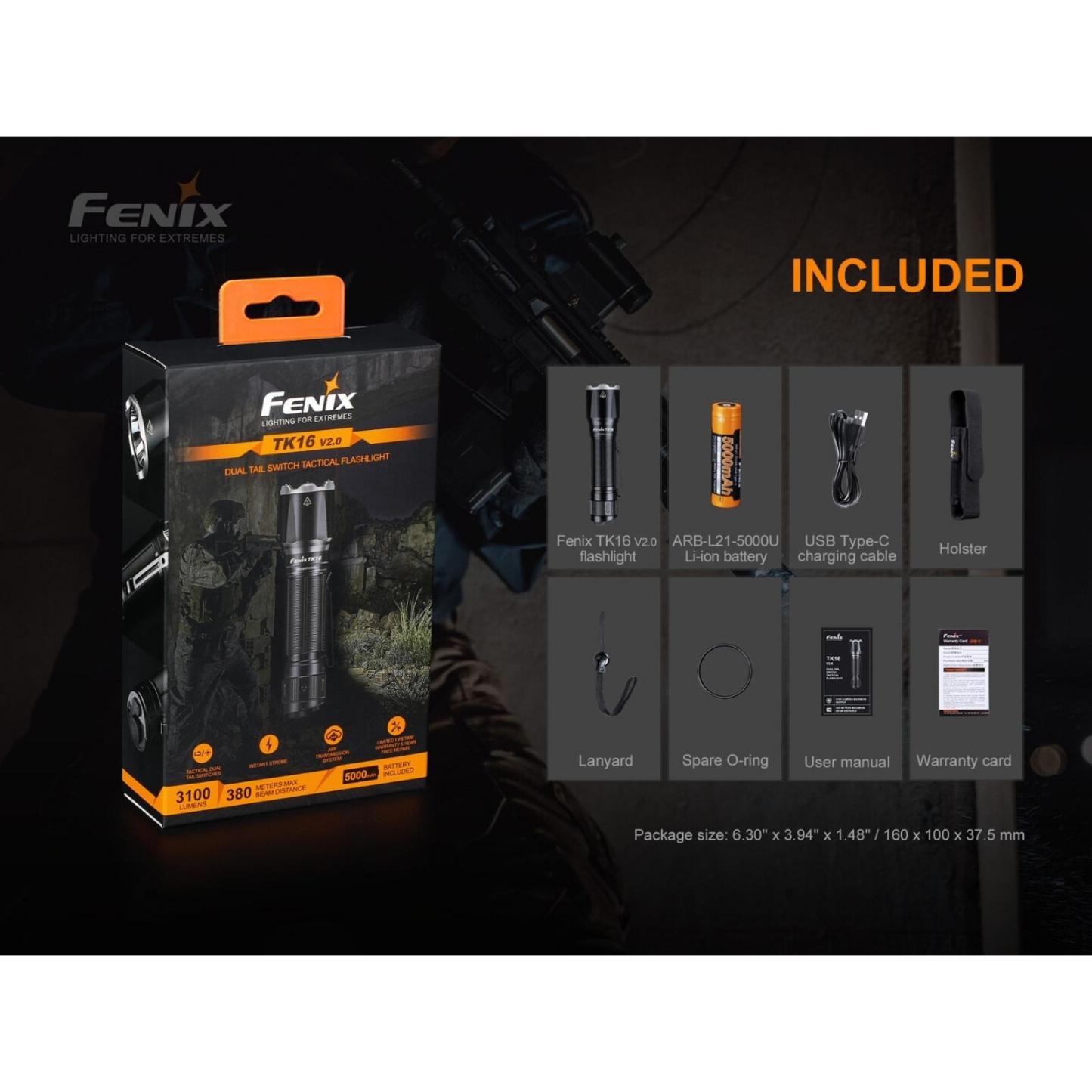 Fenix TK16 3100 Lumen V2.0 Flashlight