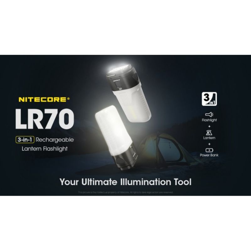 Nitecore LR70 Luminus SST40 3000 Lumen Power Bank Lantern